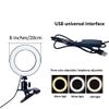 YABAA 26cm Protable Selfie Ring Light for YouTube Live Streaming Studio Video LED Dimmable Photography Lighting with USB Cable (8 Inch no Phone Clip) view 2