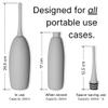 BIDOO The Universal, Portable Bidet (Pebble) with Cap and Travel Bag l Replaces Wet Wipes and Shower Toilet l Peri Bottle for Postpartum l Elder Care l New Moms l Pre and Post-Intimacy view 2