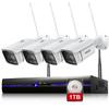 REIGY 3MP WiFi Security Camera System with Floodlight and 1TB Hard Drive Preinstalled, 2K Outdoor Home Surveillance Set 8CH NVR + 4X 1296P IP Cam, 2-Way Audio Color Night Vision Motion Detection view 1