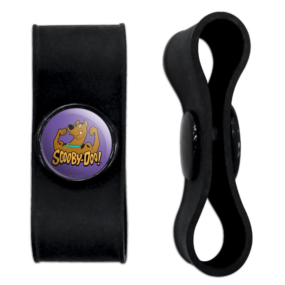 GRAPHICS & MORE Scooby-Doo Flex Headphone Earbud Cord Wrap - Charging Cable Manager - Wire Organizer Set of 2 - Black