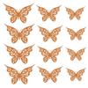 12pcs 3D Gold Butterfly Wall Decor Butterfly Decorations Butterfly Party Cake Decorations 3D Butterfly Stickers Decals for Girls Kids Baby Bedroom Bathroom Living Room Birthday view 2