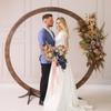Rustic Wedding Arch, Ceremony Arch with custom inscription, Personalized Wedding Arch, Wedding Backdrop, Beach Wedding, Wedding Arch Hexagon, Circle, Triangle view 4