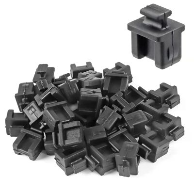 Niooliuk Pack of 30 SFP Silicone Protectors Cap Port Cover Anti Dust 14mmx12mmx17mm Black