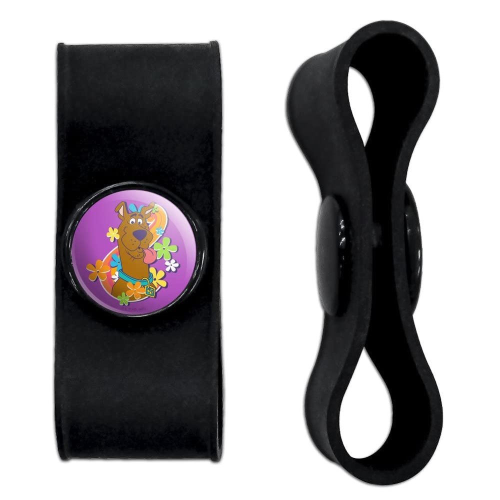 GRAPHICS & MORE Groovy Scooby-Doo Headphone Earbud Cord Wrap - Charging Cable Manager - Wire Organizer Set of 2 - Black