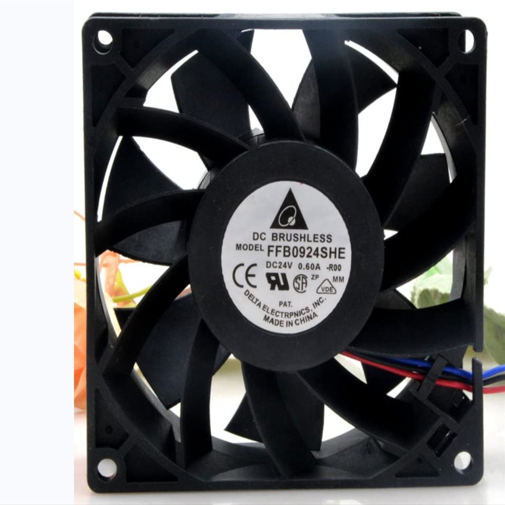 FFB0924SHE 92x92x38mm 24V 0.6A 4400RPM 100.29CFM 9CM 3-Wire Cooling Fan