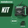 Metabo HPT 18V MultiVolt Cordless Bluetooth Radio, Powerful Sound with 15 Level Equalizer, 18 Hour Runtime, Compact and Lightweight, Bluetooth Connection, Tool Body Only, UR18DAQ4 view 2