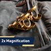 Kings County Tools Compact Brass Folding Binoculars | 2X Magnification | Victorian Style | 4.75" L x 8.75" W x 4" H Size view 2