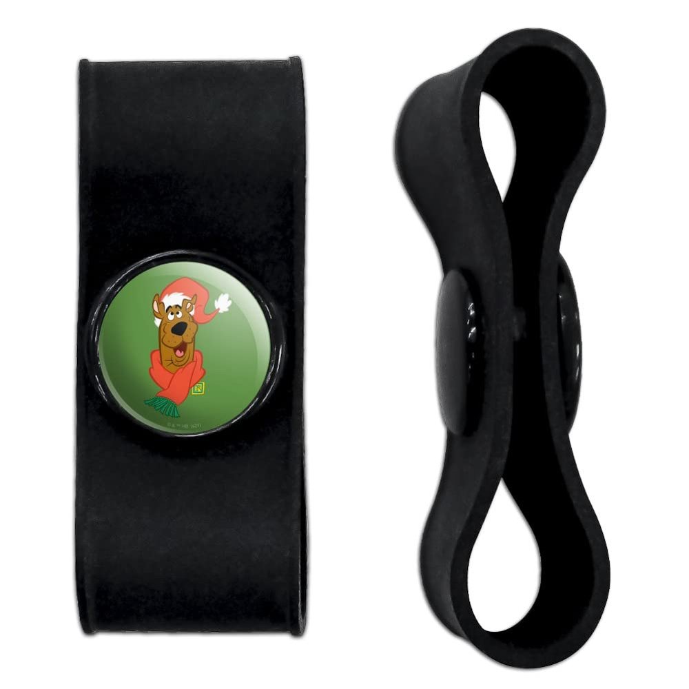 GRAPHICS & MORE A Scooby Christmas Headphone Earbud Cord Wrap - Charging Cable Manager - Wire Organizer Set of 2 - Black