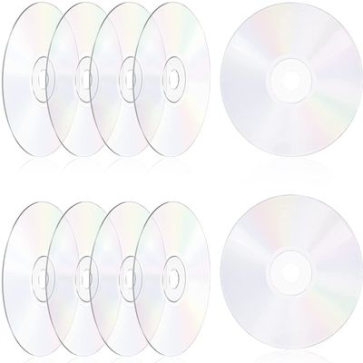8pcs CD for Decoration Aesthetic Clear CD for Painting CD Wall Decor Transparent CD Painting Independent