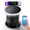 German Technology Motorized Pop Up Outlet for Countertop 15W Wireless Charger, Countertop Electrical Outlet with 3AC Outlets & 2USB Ports(20W PD),APP Remote Control and Speaker,Free 4.92 inch Hole Saw view 1