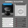 German Technology Motorized Pop Up Outlet for Countertop 15W Wireless Charger, Countertop Electrical Outlet with 3AC Outlets & 2USB Ports(20W PD),APP Remote Control and Speaker,Free 4.92 inch Hole Saw view 2