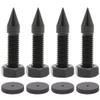 Flushbay 4 Pack Isolation Spikes Floor Protectors - Adjustable M8 Black Speaker Spikes for Subwoofer, CD DVD Player, Turntable, Recorder Chassis With Isolation Feet Pad view 1