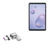 BoxWave Adapter Compatible with Samsung Galaxy Tab A 8.4 (2020) - MagnetoSnap PD Angle Adapter, Magnetic Charging Connector Device Saver - Metallic Silver view 1