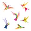BASHOM DS2-4002 Hummingbirds Wall Stickers Decals Kids Peel and Stick Removable for Nursery Bedroom Living Room Art murals Decorations Vinyl Spring Flying view 1