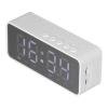 ciciglow Alarm Clock with Bluetooth Speaker, Speaker Charging Power Bank Beside with Mirror/Display Dual Alarm Clock/Temperature/FM/Phone Calls, Support Memory in for Office view 1