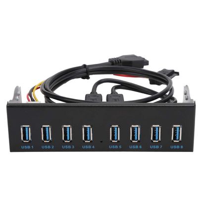 USB3.0 8-Port Optical Drive Front Panel,19Pin 8-Port Hub Optical Drive Expansion Pc Computer Front Panel Adapter,5.25 Inch Optical Drive Box Provided of