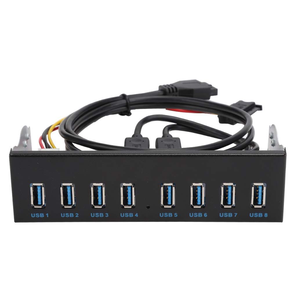 USB3.0 8-Port Optical Drive Front Panel,19Pin 8-Port Hub Optical Drive Expansion Pc Computer Front Panel Adapter,5.25 Inch Optical Drive Box Provided of