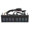 USB3.0 8-Port Optical Drive Front Panel,19Pin 8-Port Hub Optical Drive Expansion Pc Computer Front Panel Adapter,5.25 Inch Optical Drive Box Provided of view 1