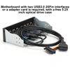 USB3.0 8-Port Optical Drive Front Panel,19Pin 8-Port Hub Optical Drive Expansion Pc Computer Front Panel Adapter,5.25 Inch Optical Drive Box Provided of view 4