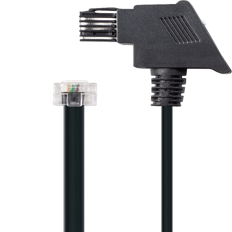 SCHWAIGER TAL8524 031 Telephone Cable RJ11 Plug TST Telephone Cable Austria Telephone Connection Cable TAE-N 4-Core 10 m