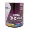 100 Pack Smartbuy Digital Audio CD-R Music 52X 700MB/80Min White Inkjet Hub Printable Blank Recordable Disc view 1