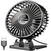 JZCreater USB Desk Fan, Mini Portable, 3 Speeds Desktop Table Cooling, Plug in Power, Rotation Strong Wind, Quiet Personal Small for Home Office Travel Bedroom, Black view 1