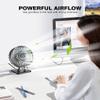 JZCreater USB Desk Fan, Mini Portable, 3 Speeds Desktop Table Cooling, Plug in Power, Rotation Strong Wind, Quiet Personal Small for Home Office Travel Bedroom, Black view 2