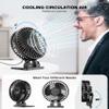 JZCreater USB Desk Fan, Mini Portable, 3 Speeds Desktop Table Cooling, Plug in Power, Rotation Strong Wind, Quiet Personal Small for Home Office Travel Bedroom, Black view 4