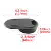 HJGarden 2PCS 60mm Oval Desk Grommets, Oval Desk Gasket with Lid, Desk Wire Cord Cable Grommets Hole Cover for Office PC Desk Cable Cord Organizer Plastic Cover, Black view 2