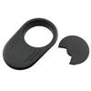 HJGarden 2PCS 60mm Oval Desk Grommets, Oval Desk Gasket with Lid, Desk Wire Cord Cable Grommets Hole Cover for Office PC Desk Cable Cord Organizer Plastic Cover, Black view 3