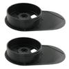 HJGarden 2PCS 60mm Oval Desk Grommets, Oval Desk Gasket with Lid, Desk Wire Cord Cable Grommets Hole Cover for Office PC Desk Cable Cord Organizer Plastic Cover, Black view 4
