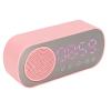 ciciglow Alarm Clock with Bluetooth Speaker/Backlit Light/Mirror Screen, Portable Micro USB Charging FM Radio Digital Clock with HiFi Sound Girls Reading Traveling Sports view 1