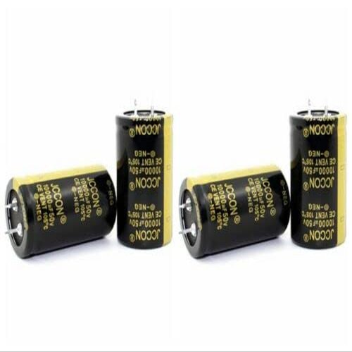 4Pc 50v10000uf JCCON Black Gold Audio Amplifier Audio Capacitor 30x50