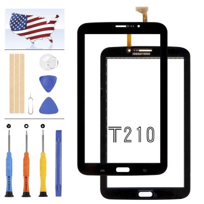 for Samsung Galaxy Tab 3 7.0 T210 Screen Replacement SM-T210 Touch Screen Digitizer Glass Panel Sensor Tablet PC 7.0" Parts with Free Repair Tools(Not Fit for SM-T211) (Black)