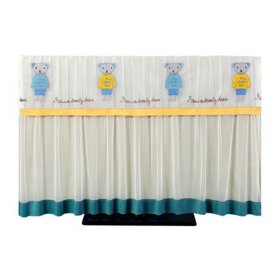 30-75inch LCD LED TV Dust Cover - Hanging Type Curved Computer Television Cover Cloth for Indoor Bedroom Living Room Decoration/Yellow / 54/55inch