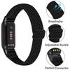 3-Pack Elastic Nylon Bands Compatible with Fitbit Luxe, Breathable Adjustable Replacement Stretchy Nylon Loop Wristband Sport Strap for Women Men, 302 view 2