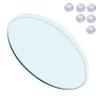 KDLKCT6 Glass Table Top Tempered Kitchen Dining Table Top Glass Round Replacement Protector Cover 16 18 20 22 24 30 Inch, Clear Plate Glass, Thick 1/3", Easy to Install, Impact Resistance view 1