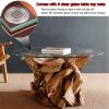 KDLKCT6 Glass Table Top Tempered Kitchen Dining Table Top Glass Round Replacement Protector Cover 16 18 20 22 24 30 Inch, Clear Plate Glass, Thick 1/3", Easy to Install, Impact Resistance view 4