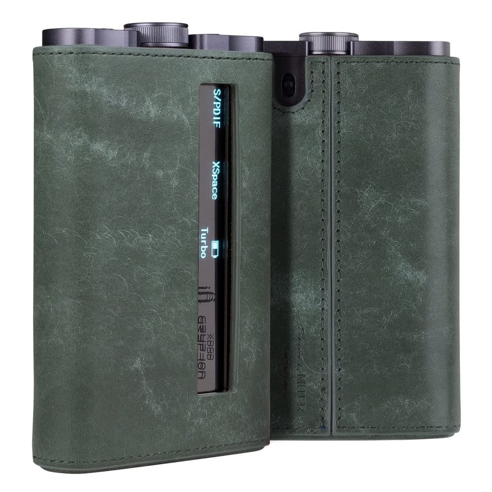 MITER Case for iFi Audio xDSD Gryphon DAC, Handmade Italy Pueblo Leather Case Cover for Gryphon (Green)