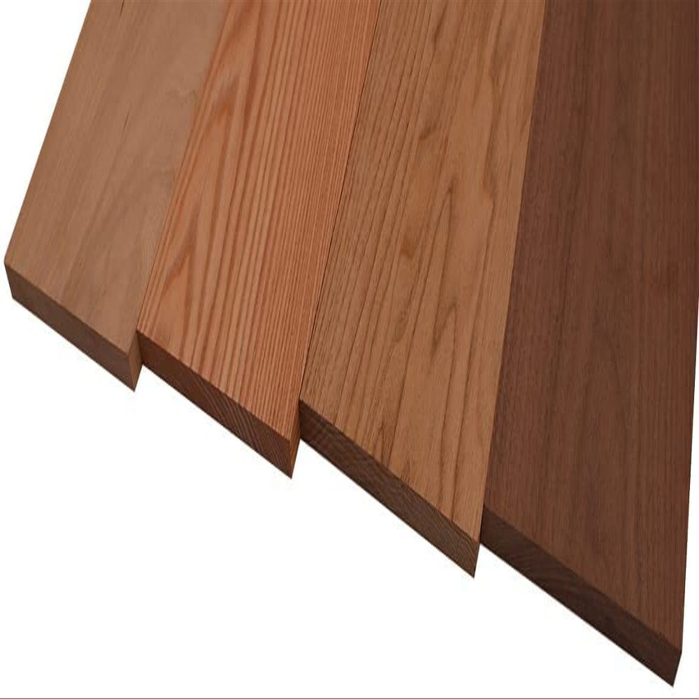 Barrington Hardwoods Domestic Exotic Variety Pack - Grey Elm, Coffee Nut, Butternut, Walnut - 3/4" x 6" (4 Pcs) (3/4" x 6" x 48")