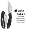 Spyderco BY03PBKWC2 Cara Cara 2 Wharncliffe view 2