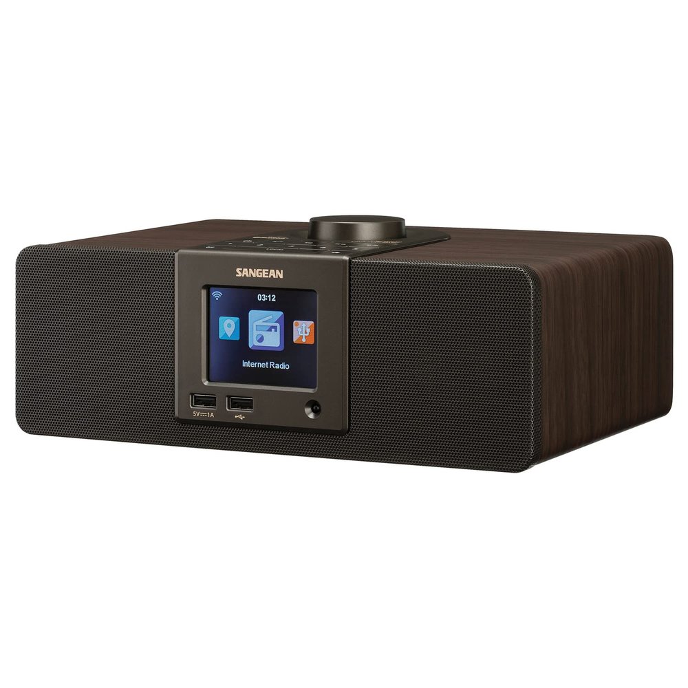 Sangean WFR-32 Internet Radio/AUX/Bluetooth/Smart Local Radio Preference Management/USB Playback and Phone Charging Digital Wooden Cabinet Radio