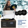 Boytone BT-58W Bluetooth Classic Record Player Turntable All-in-One with AM/FM Radio, CD/Cassette Player, 2 Separate Stereo Speakers, Record Vinyl, Radio and Cassette to MP3, SD, USB, AUX, Walnut Wood view 3