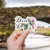 3.5" Dinna Fash Scottish Thistle Scotland Qualiyt laminated Sticker Laptop Decal view 2