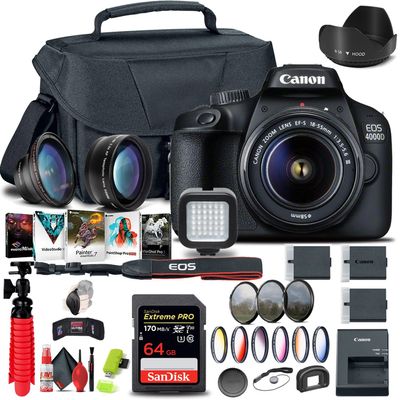 Canon EOS Rebel T100/4000D Camera with 18-55mm Lens Bundle