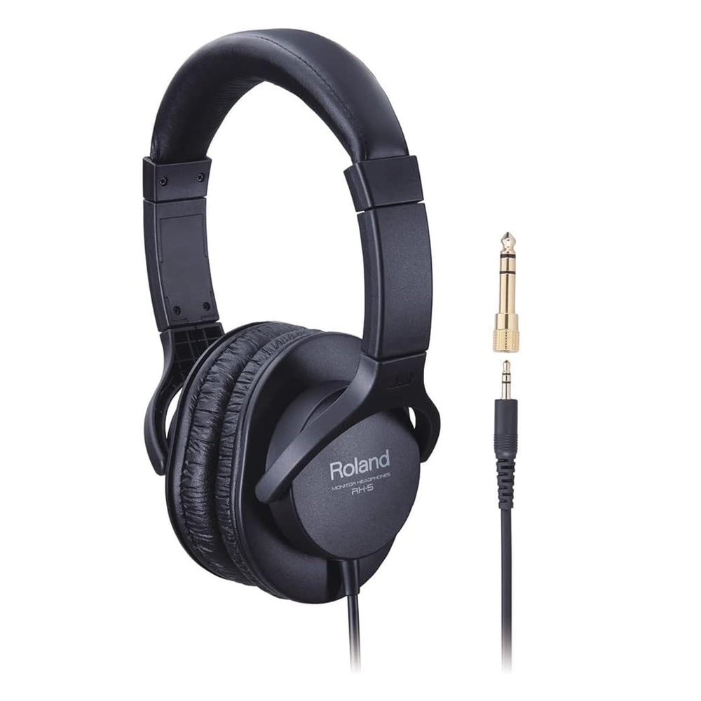Roland RH-5 Closed-Type Stereo Headphones Bundle with Guitar Picks