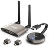 TIMBOOTECH HDMI Wireless Transmitter and Receiver 4K, Dual Screens HDMI & VGA Live Casting 5G Video/Audio for Laptop, Cable Box, Camera, Blu-ray, Phone, Netfix to Monitor, Projector, HDTV 165FT/50M view 1