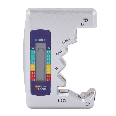 EVTSCAN Battery Tester,Digital Battery Tester Checker 150mAh Portable D N AA AAA Button Cell Battery Capacity Detector