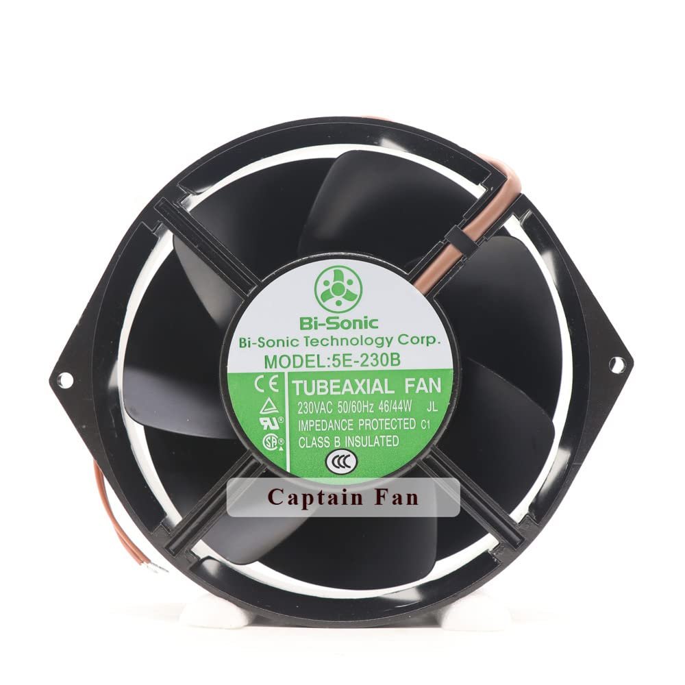 5E-230B Fan AC 230V 46/44W 170 * 150 * 55MM 2-Wire Axial Cooling Fan for UPS Power Supply W2S130-AA03-01