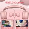 Kids Headphones with Microphone Foldable Stereo Tangle-Free 3.5mm Jack Wired Cord On-Ear Headset for Children/Teens/Boys/Girls/Smartphones/School/Kindle/Airplane Travel/Plane/Tablet (Pink) view 2